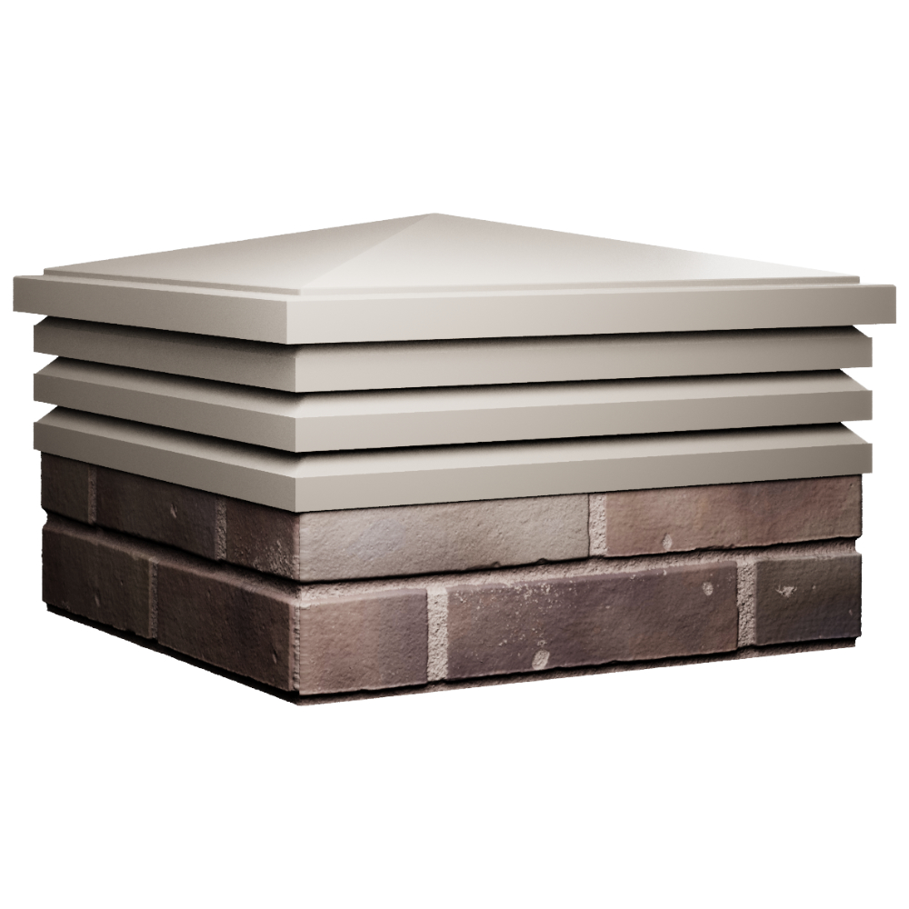 Колпак Zking Бона ХайТек Бежевый на столб 2х2 кирпича (513х513мм) в Саранске фото