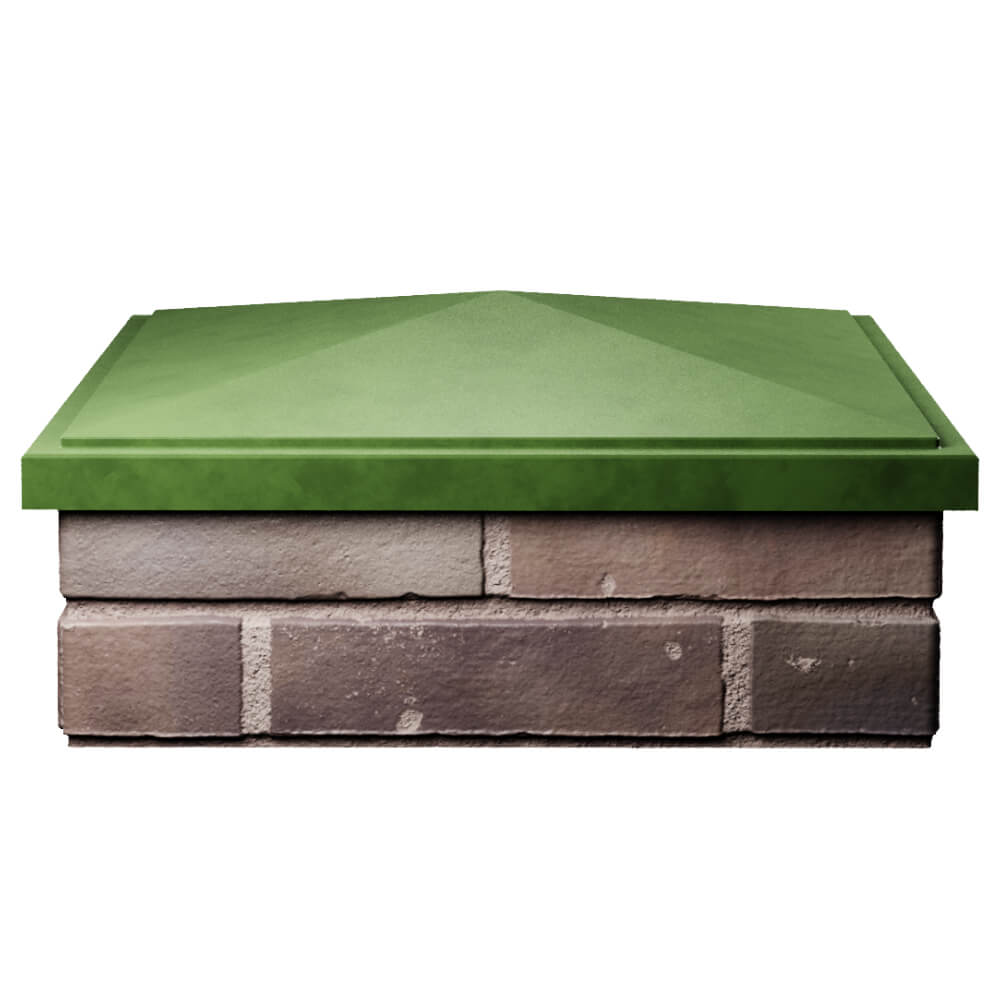 Колпак Zking БонаМоно Зеленый на столб 2х2 кирпича (515х515, 530х530мм) Саранск фото