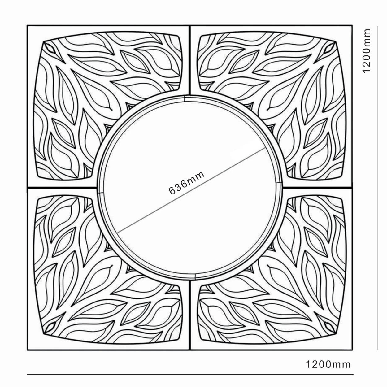 Приствольная решетка для дерева ZKING CRUST 1.2х1.2м Черная в Саранске фото
