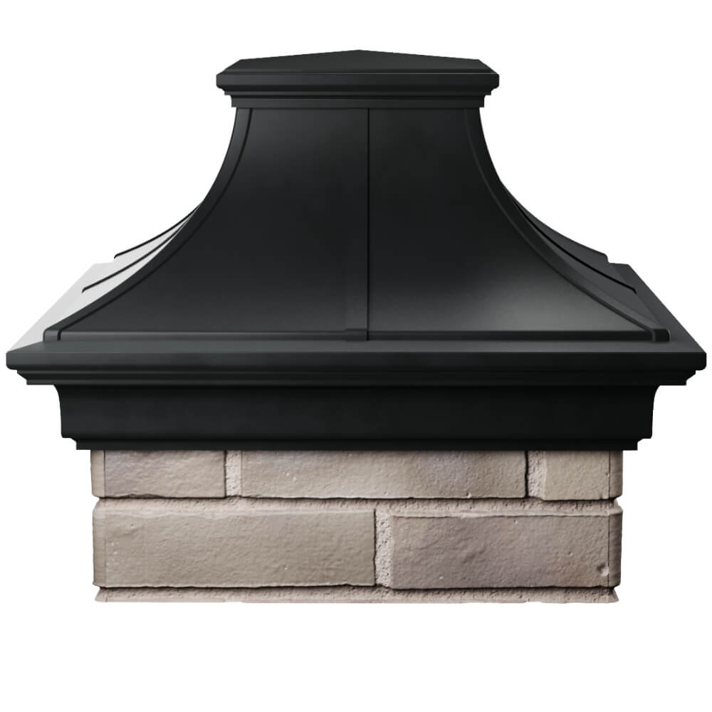 Колпак Zking Монблан Премиум Черный на столб 1.5х1.5 кирпича (385х385мм) Саранск фото