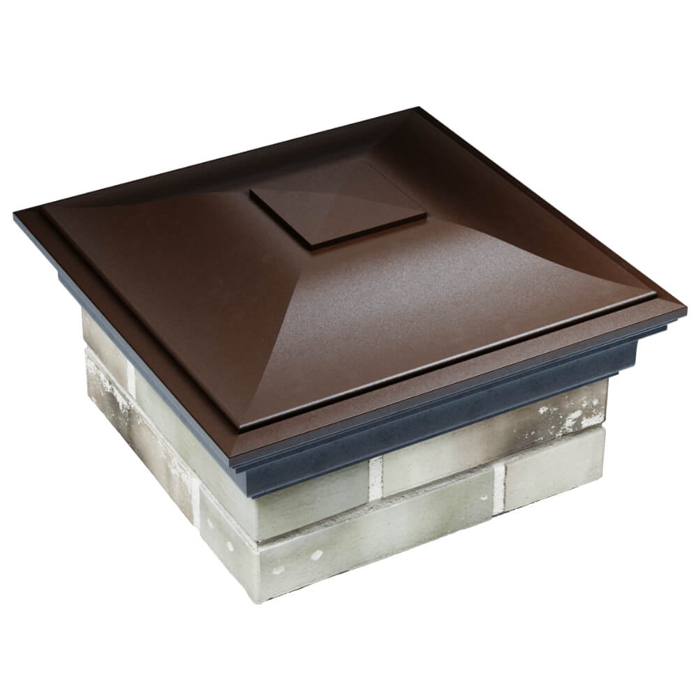 Колпак Zking Монблан Коричневый на столб 1.5х1.5 кирпича (385х385мм) в Саранске фото