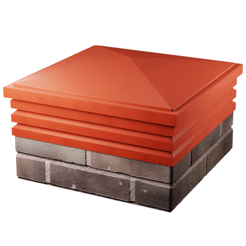 Колпак Zking Бона ХайТек Красный на столб 2х2 кирпича (513х513мм) в Саранске фото