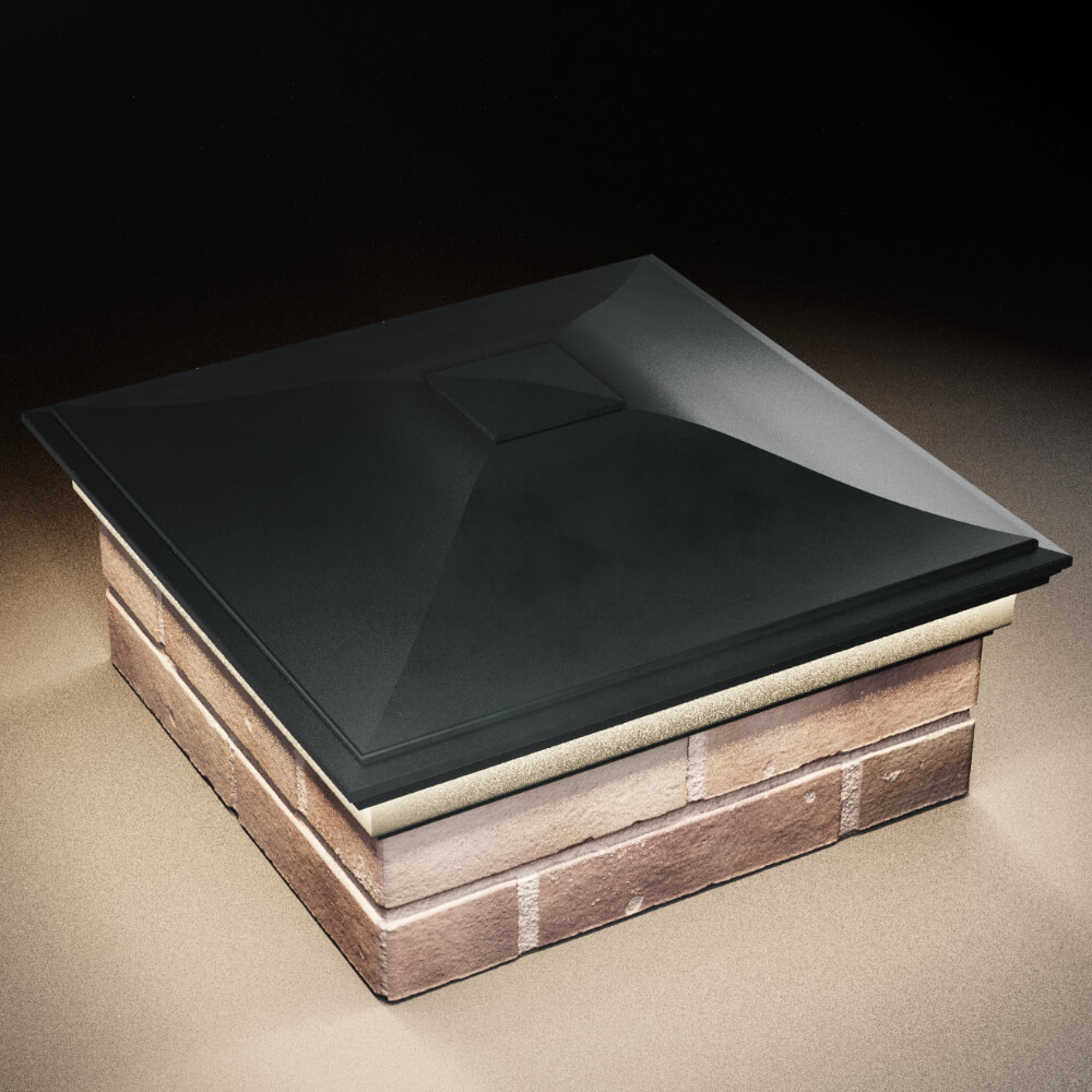 Колпак Zking Монблан Черный на столб 2х2 кирпича (515х515мм) c подсветкой в Саранске фото