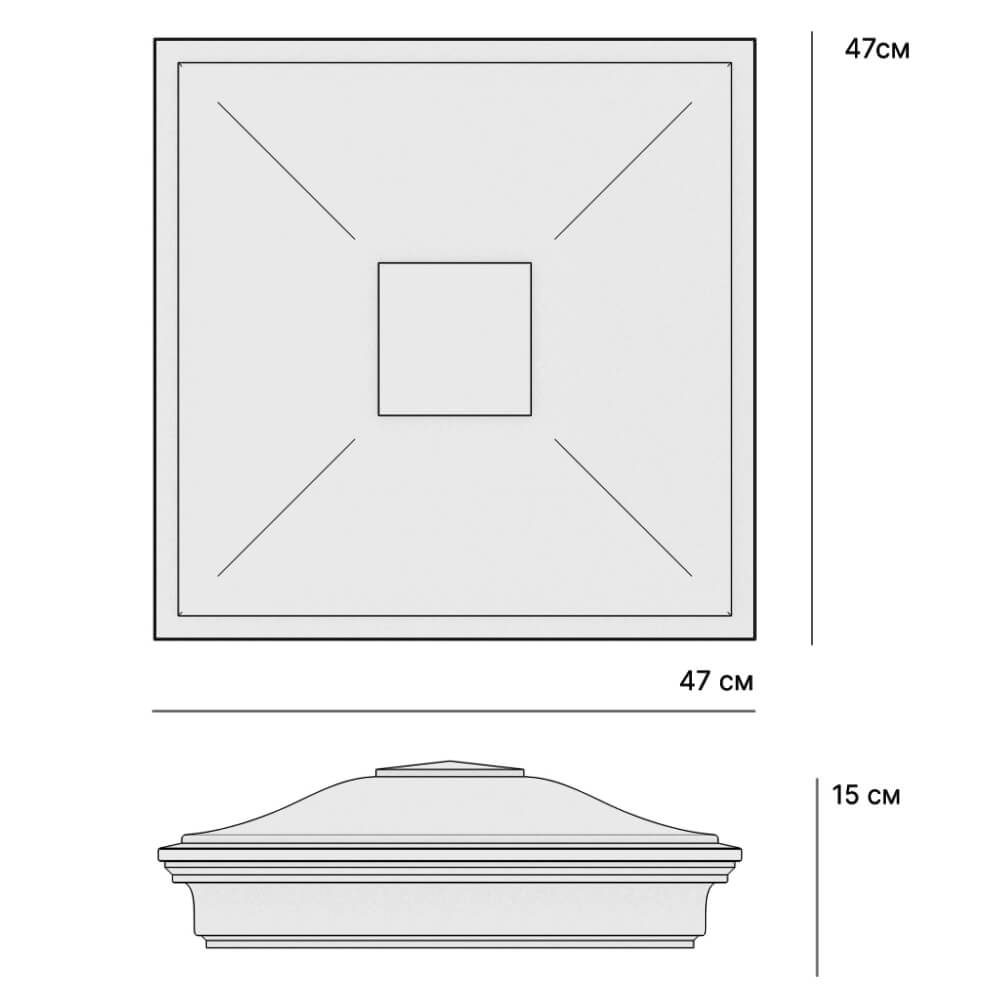 Колпак Zking Монблан Коричневый на столб 1.5х1.5 кирпича (385х385мм) в Саранске фото