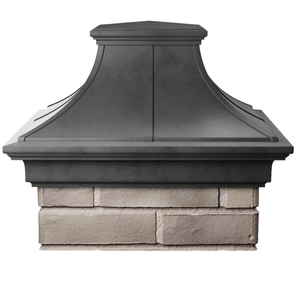 Колпак Zking Монблан Премиум Серый на столб 1.5х1.5 кирпича (385х385мм) Саранск фото