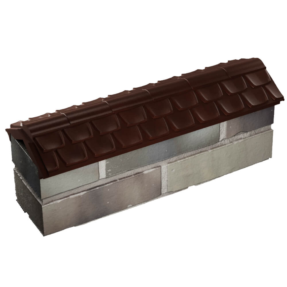 Парапет Zking Эльбрус Коричневый с посадкой на 0.5 кирпича (130мм) в Саранске фото