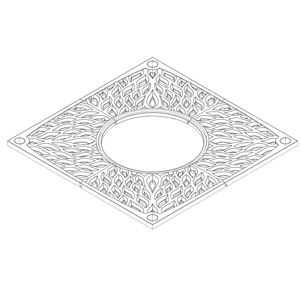 Приствольная решетка для дерева ZKING CRUST 2х2м Черная в Саранске фото