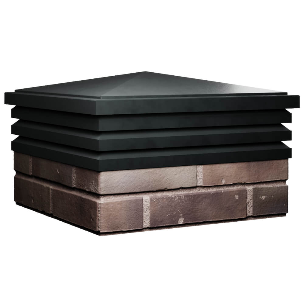 Колпак Zking Бона ХайТек Черный на столб 2х2 кирпича (513х513мм) в Саранске фото