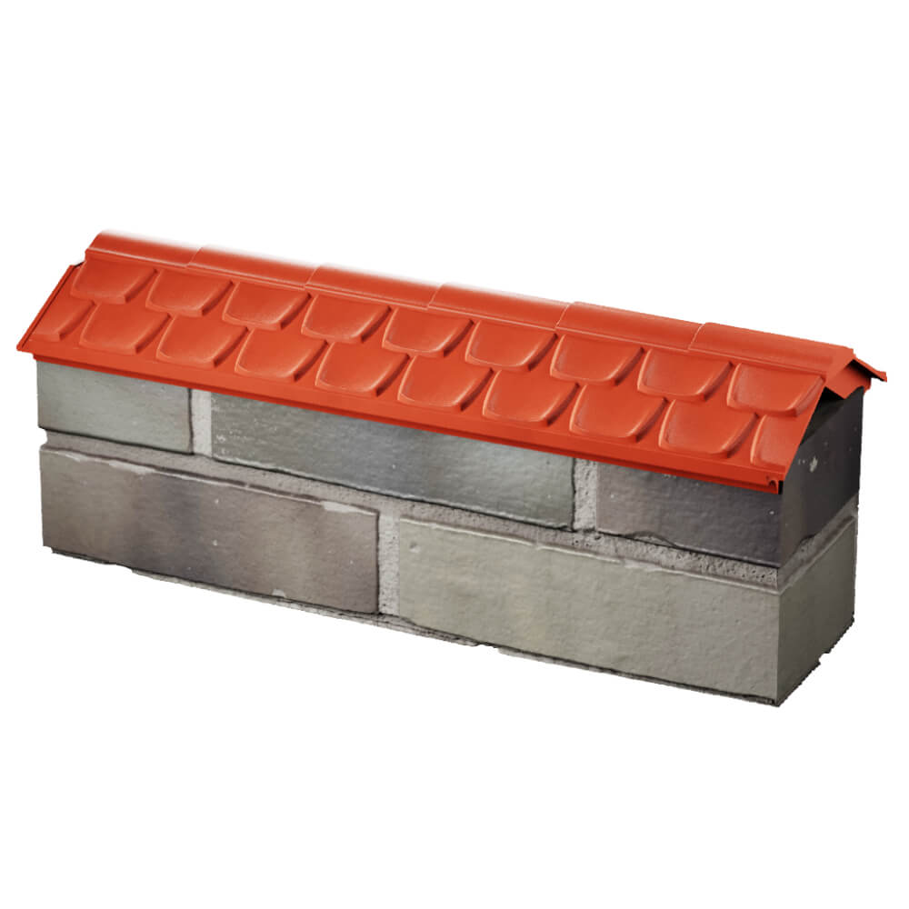 Парапет Zking Эльбрус Красный с посадкой на 0.5 кирпича (130мм) в Саранске фото