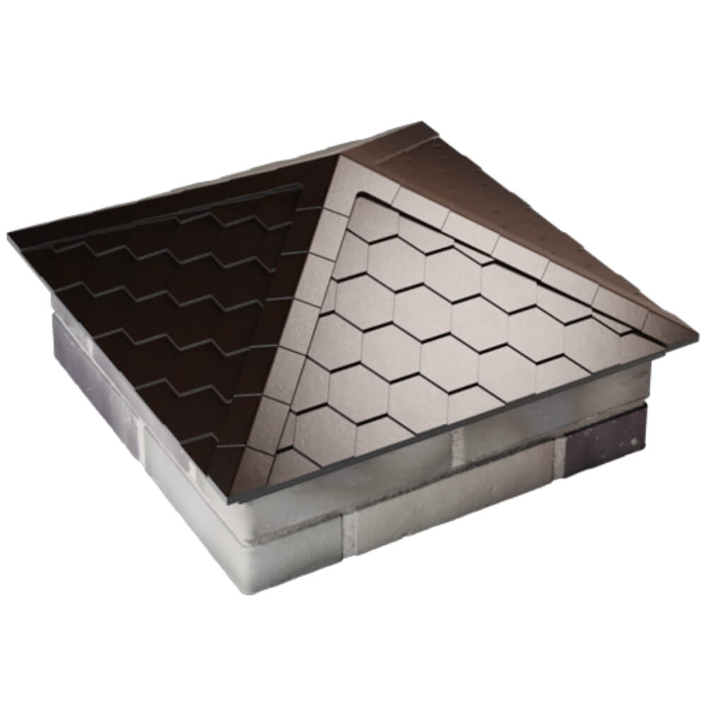 Колпак Zking Эверест Коричневый на столб 2х2 кирпича (535х535мм) Саранск фото