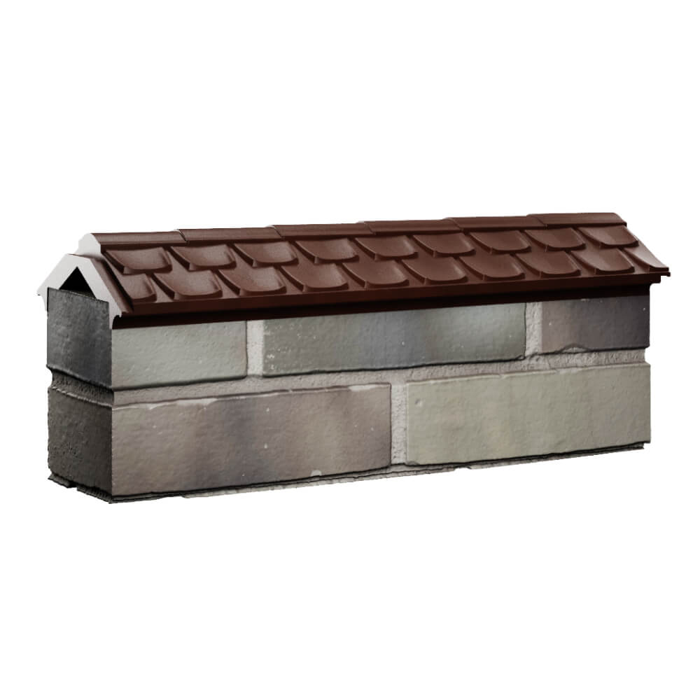 Парапет Zking Эльбрус Коричневый с посадкой на 0.5 кирпича (130мм) Саранск фото