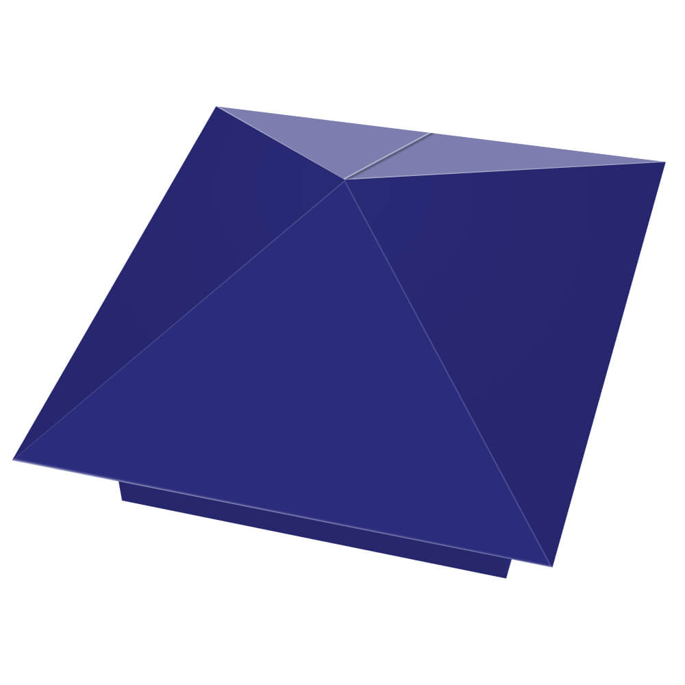 Колпак металлический 400х400мм RAL5002 Синий Ультрамарин заборный Саранск фото