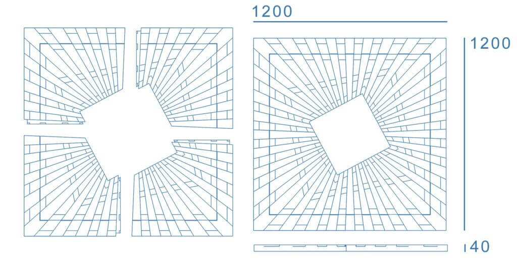 Приствольная решетка для дерева ZKING ATMOSPHERE 1.2х1.2м Серая в Саранске фото
