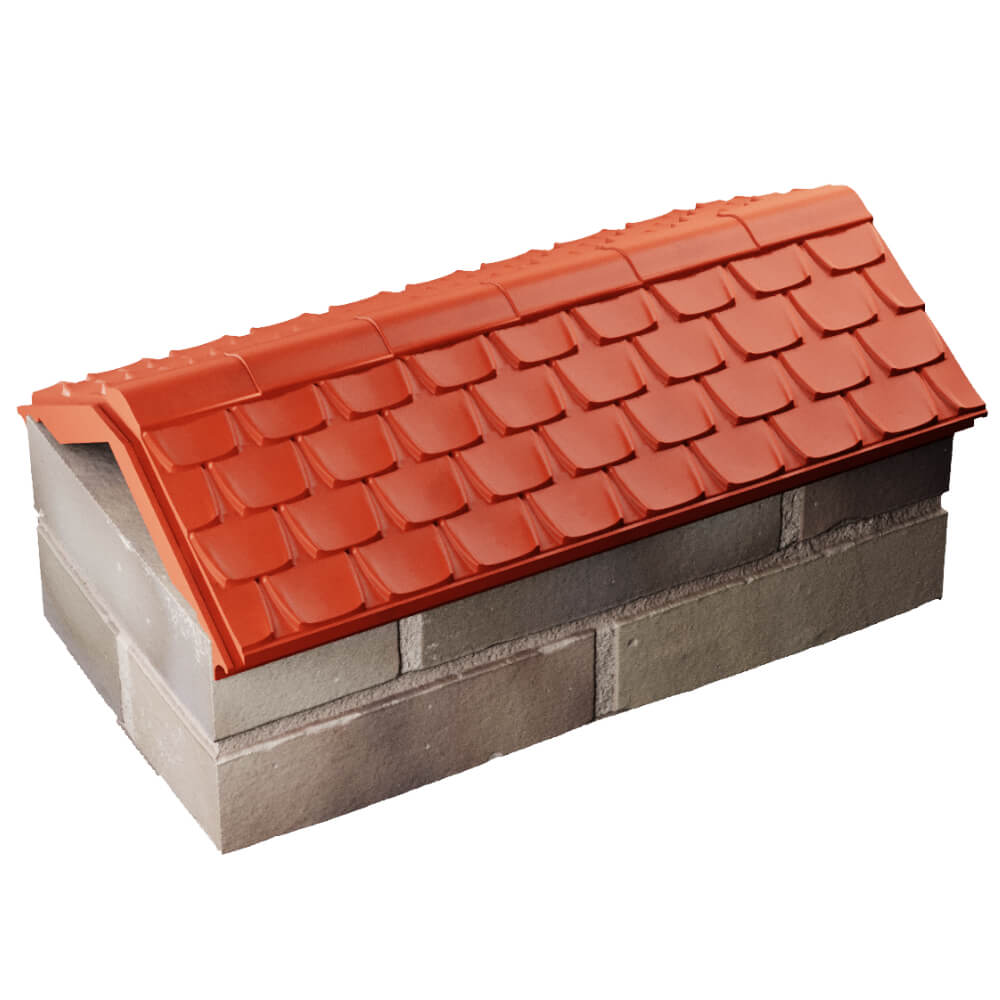 Парапет Zking Эльбрус Красный с посадкой на 1 кирпич (255мм) в Саранске фото
