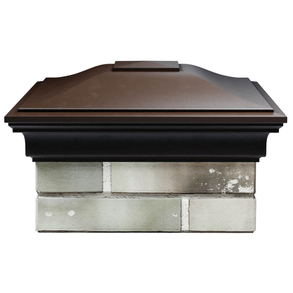 Колпак Zking Монблан Коричневый на столб 1.5х1.5 кирпича (385х385мм) Саранск фото