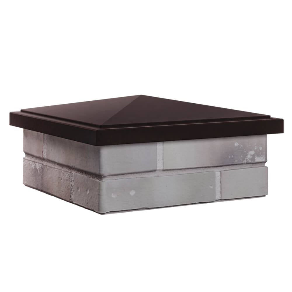 Колпак Zking БонаМоно Коричневый на столб 1.5х1.5 кирпича (385х385, 400х400мм) в Саранске фото