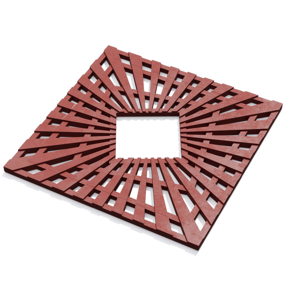 Приствольная решетка для дерева ZKING ATMOSPHERE 1.2х1.2м Красная в Саранске фото