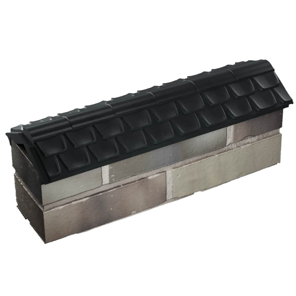 Парапет Zking Эльбрус Черный с посадкой на 0.5 кирпича (130мм) в Саранске фото