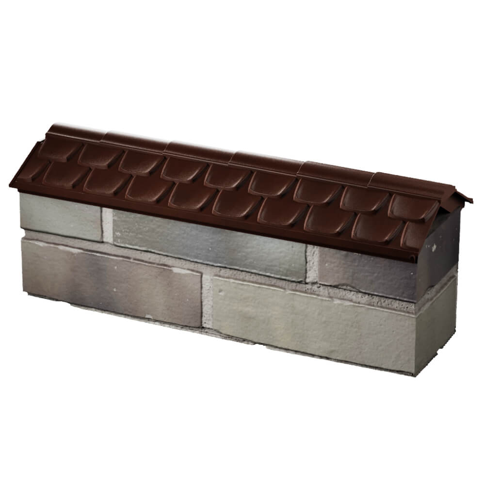 Парапет Zking Эльбрус Коричневый с посадкой на 0.5 кирпича (130мм) в Саранске фото