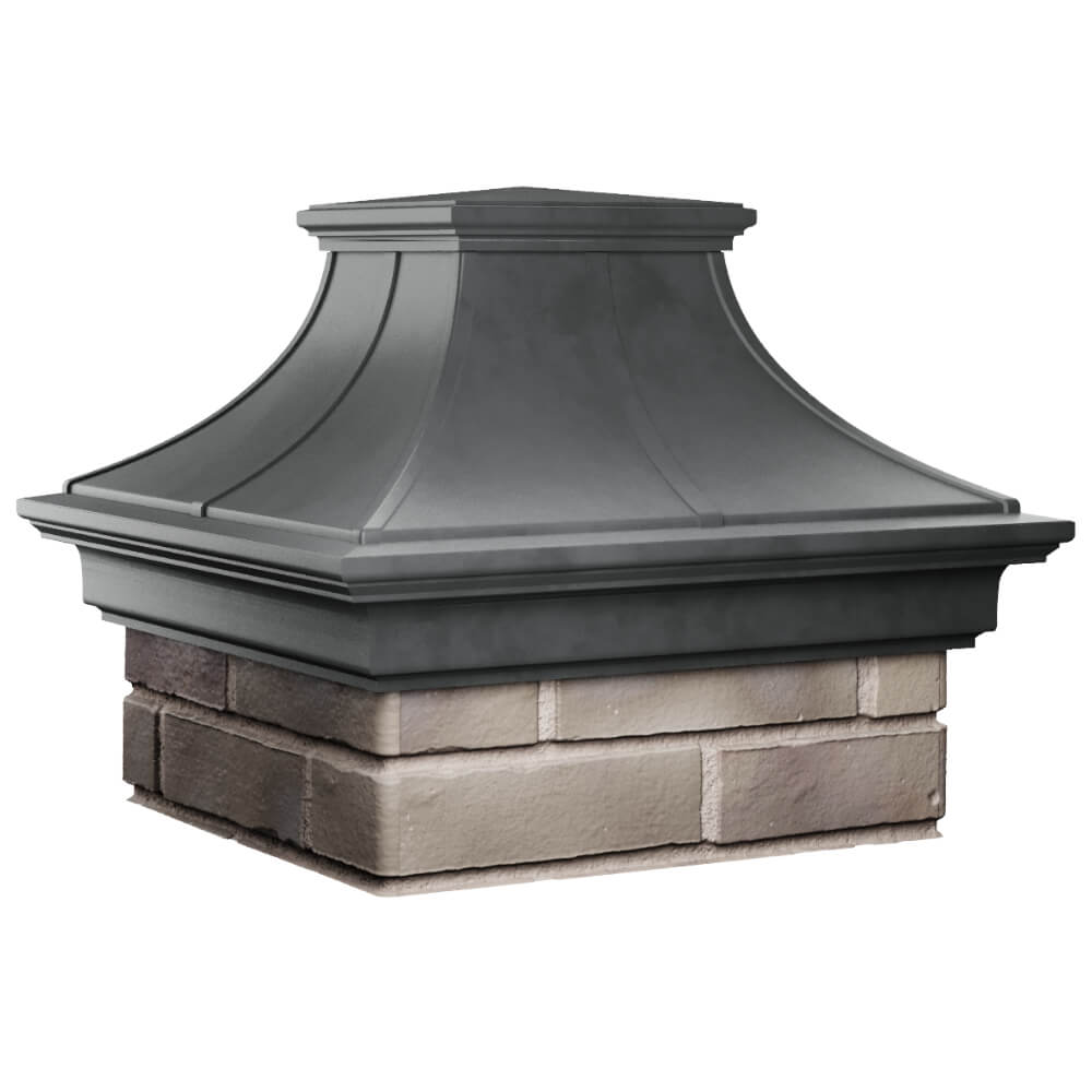 Колпак Zking Монблан Премиум Серый на столб 1.5х1.5 кирпича (385х385мм) в Саранске фото