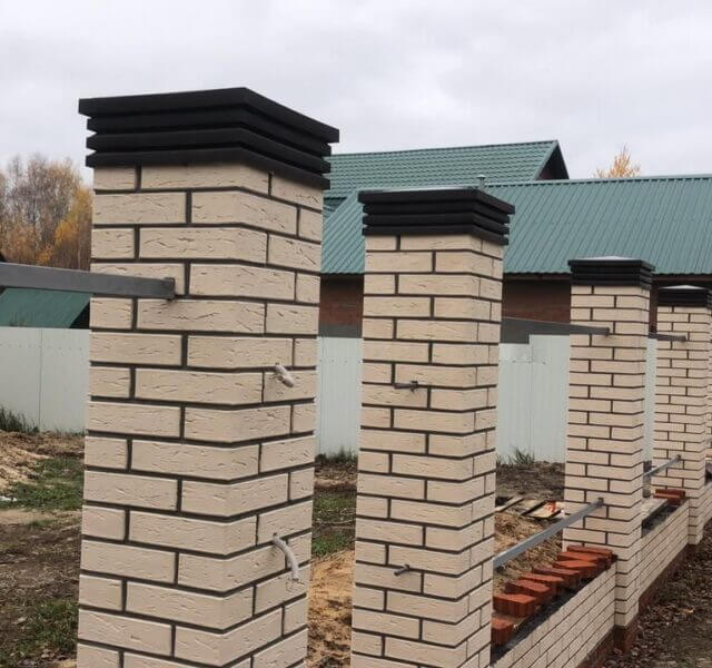 Колпак Zking Бона ХайТек Коричневый на столб 1.5х1.5 кирпича (385х385мм) в Саранске фото