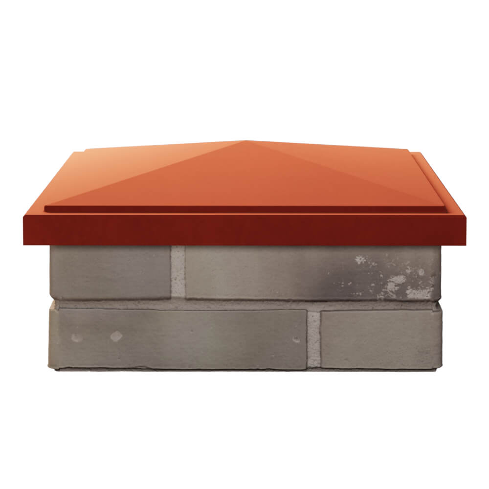 Колпак Zking БонаМоно Красный на столб 1.5х1.5 кирпича (385х385, 400х400мм) Саранск фото