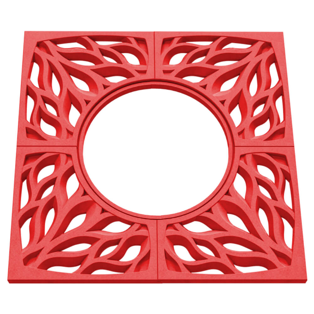 Приствольная решетка для дерева ZKING CRUST 1.2х1.2м Красная в Саранске фото