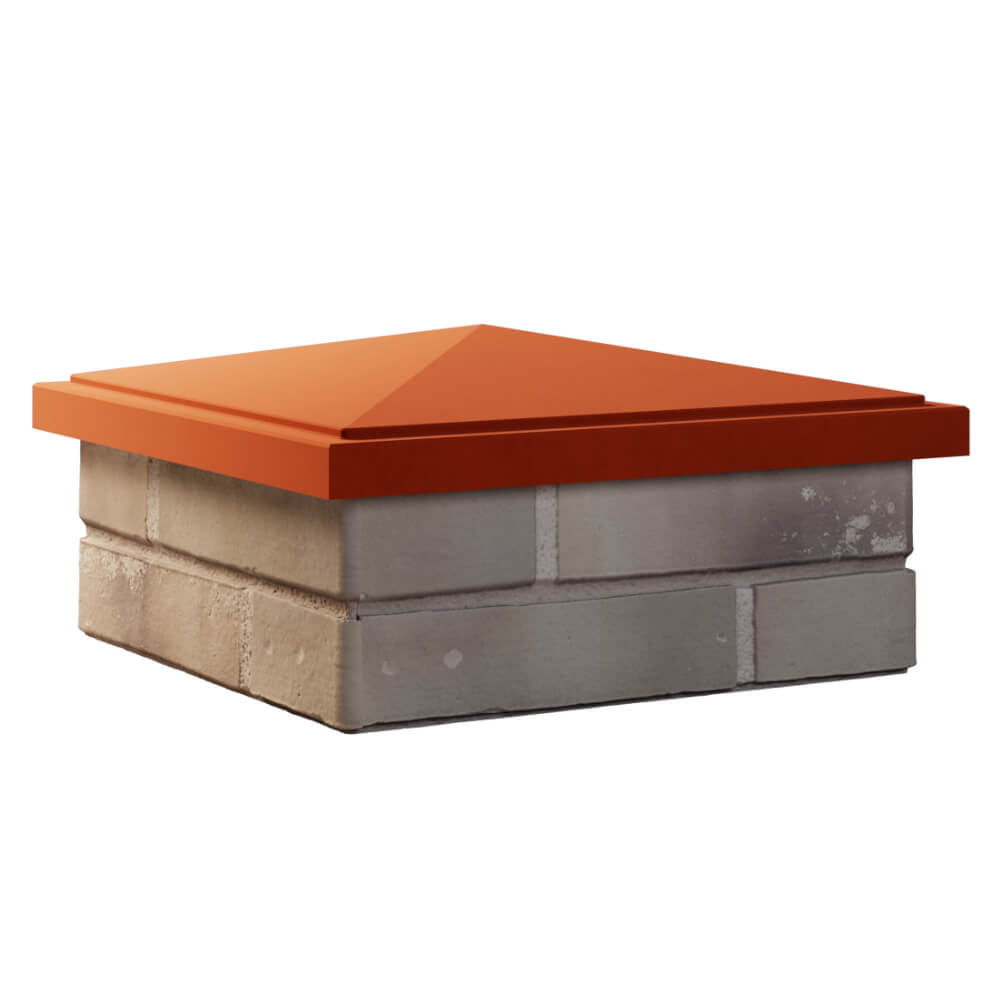 Колпак Zking БонаМоно Красный на столб 1.5х1.5 кирпича (385х385, 400х400мм) в Саранске фото