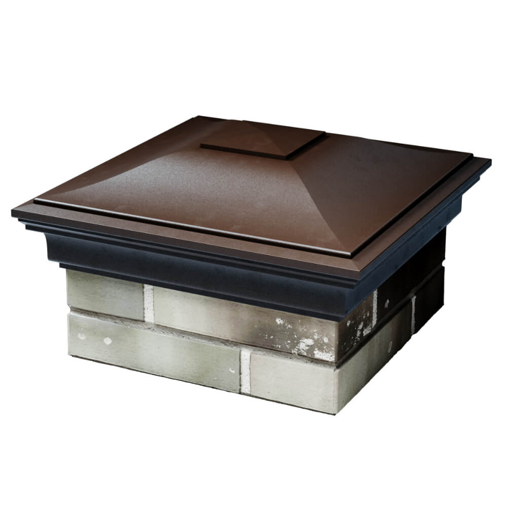 Колпак Zking Монблан Коричневый на столб 1.5х1.5 кирпича (385х385мм) в Саранске фото