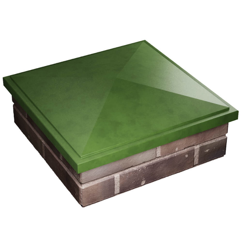 Колпак Zking БонаМоно Зеленый на столб 2х2 кирпича (515х515, 530х530мм) в Саранске фото