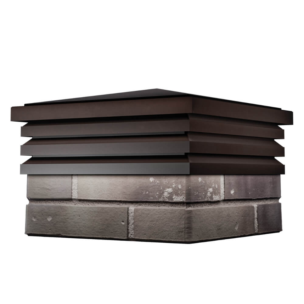 Колпак Zking Бона ХайТек Коричневый на столб 1.5х1.5 кирпича (385х385мм) в Саранске фото