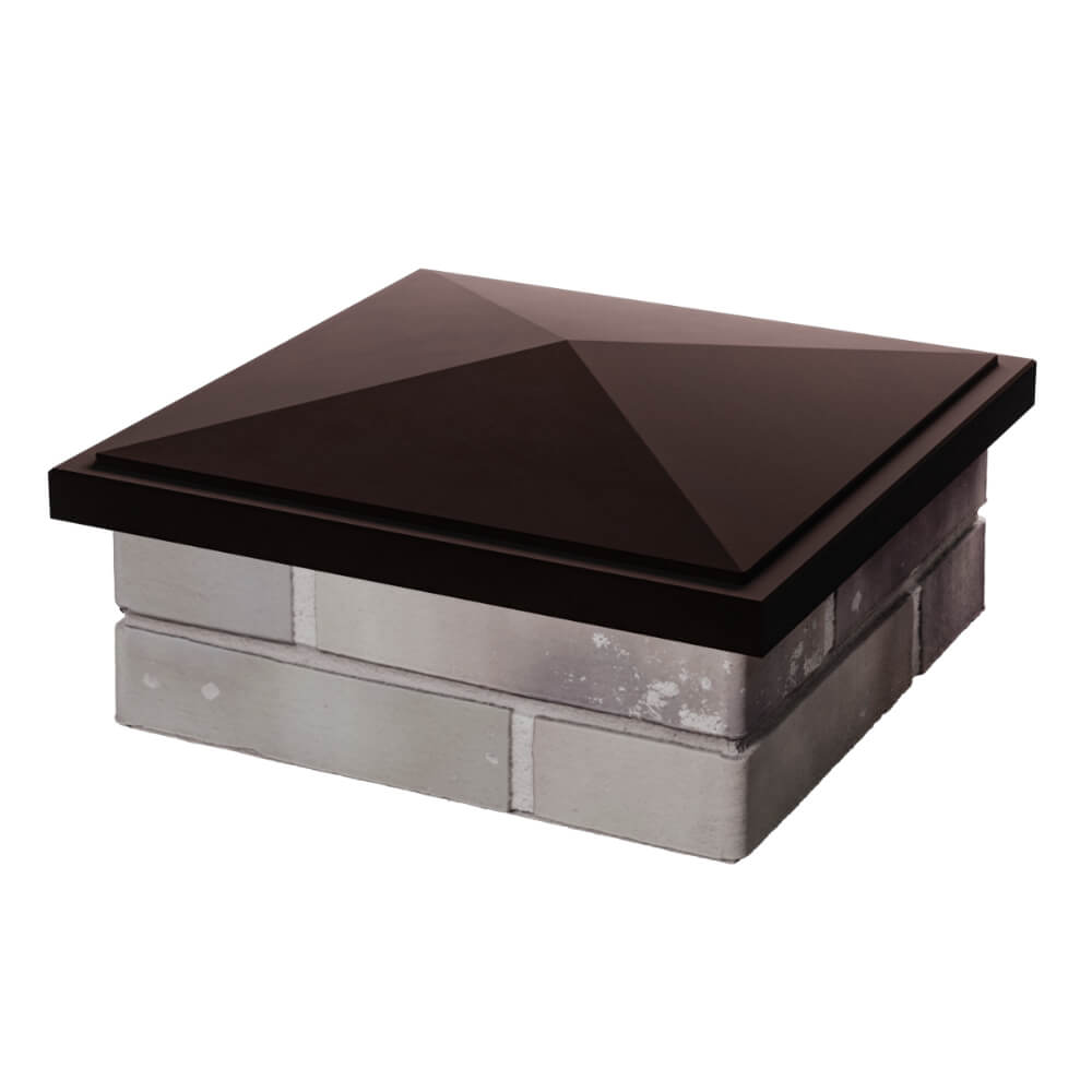 Колпак Zking БонаМоно Коричневый на столб 1.5х1.5 кирпича (385х385, 400х400мм) в Саранске фото