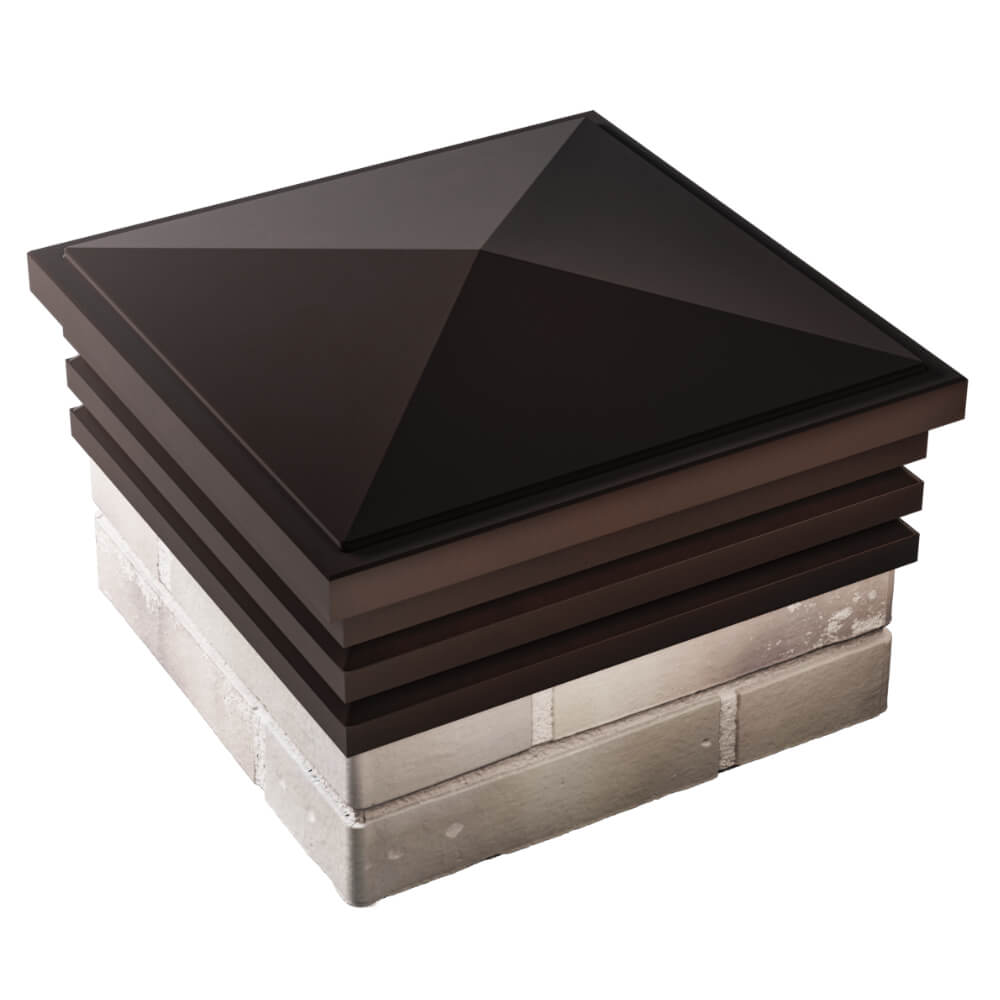 Колпак Zking Бона ХайТек Коричневый на столб 1.5х1.5 кирпича (385х385мм) в Саранске фото