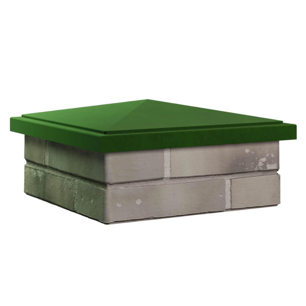 Колпак Zking БонаМоно Зеленый на столб 1.5х1.5 кирпича (385х385, 400х400мм) в Саранске фото