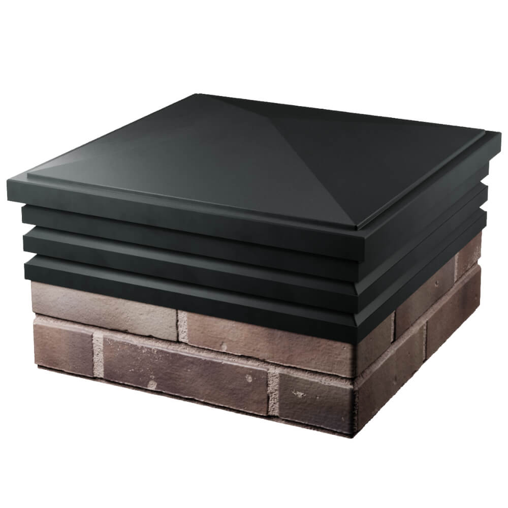 Колпак Zking Бона ХайТек Черный на столб 2х2 кирпича (513х513мм) в Саранске фото