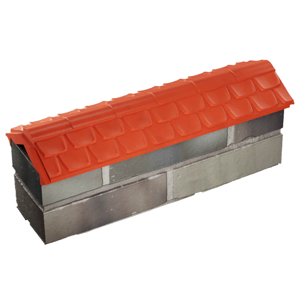 Парапет Zking Эльбрус Красный с посадкой на 0.5 кирпича (130мм) в Саранске фото