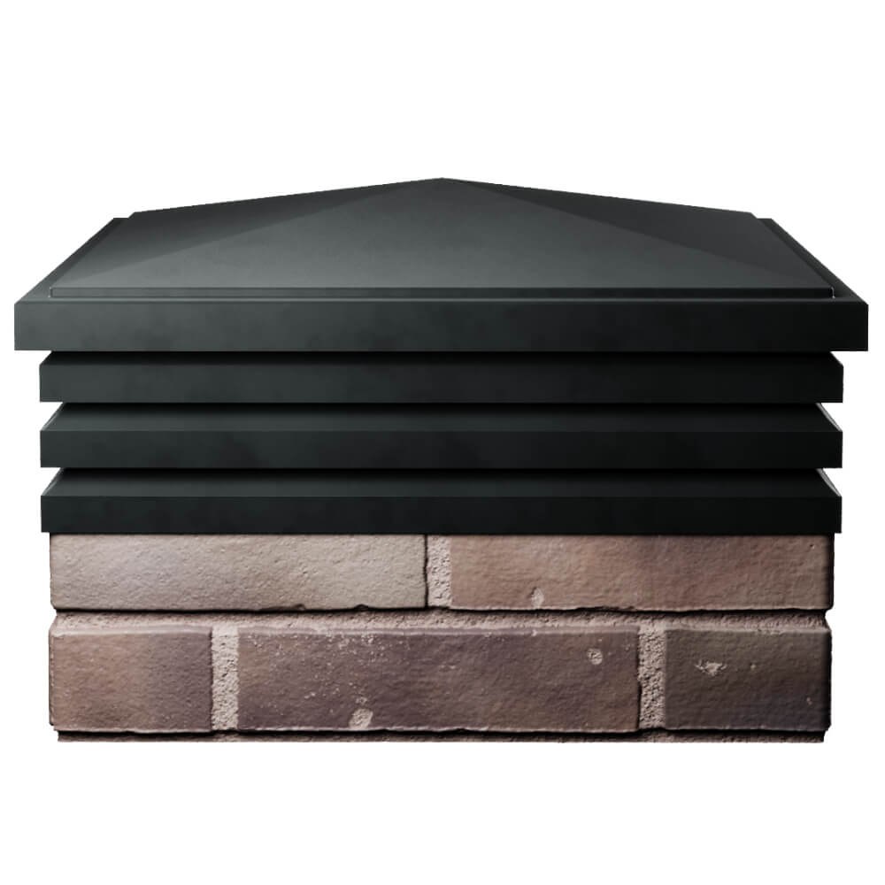 Колпак Zking Бона ХайТек Черный на столб 2х2 кирпича (513х513мм) Саранск фото