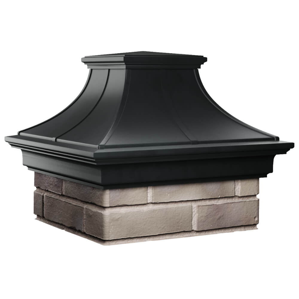 Колпак Zking Монблан Премиум Черный на столб 1.5х1.5 кирпича (385х385мм) в Саранске фото