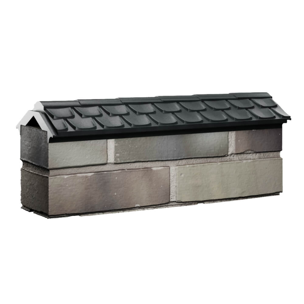 Парапет Zking Эльбрус Черный с посадкой на 0.5 кирпича (130мм) Саранск фото