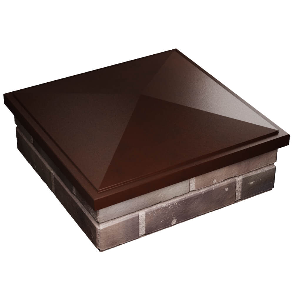 Колпак Zking БонаМоно Коричневый на столб 2х2 кирпича (515х515, 530х530мм) в Саранске фото