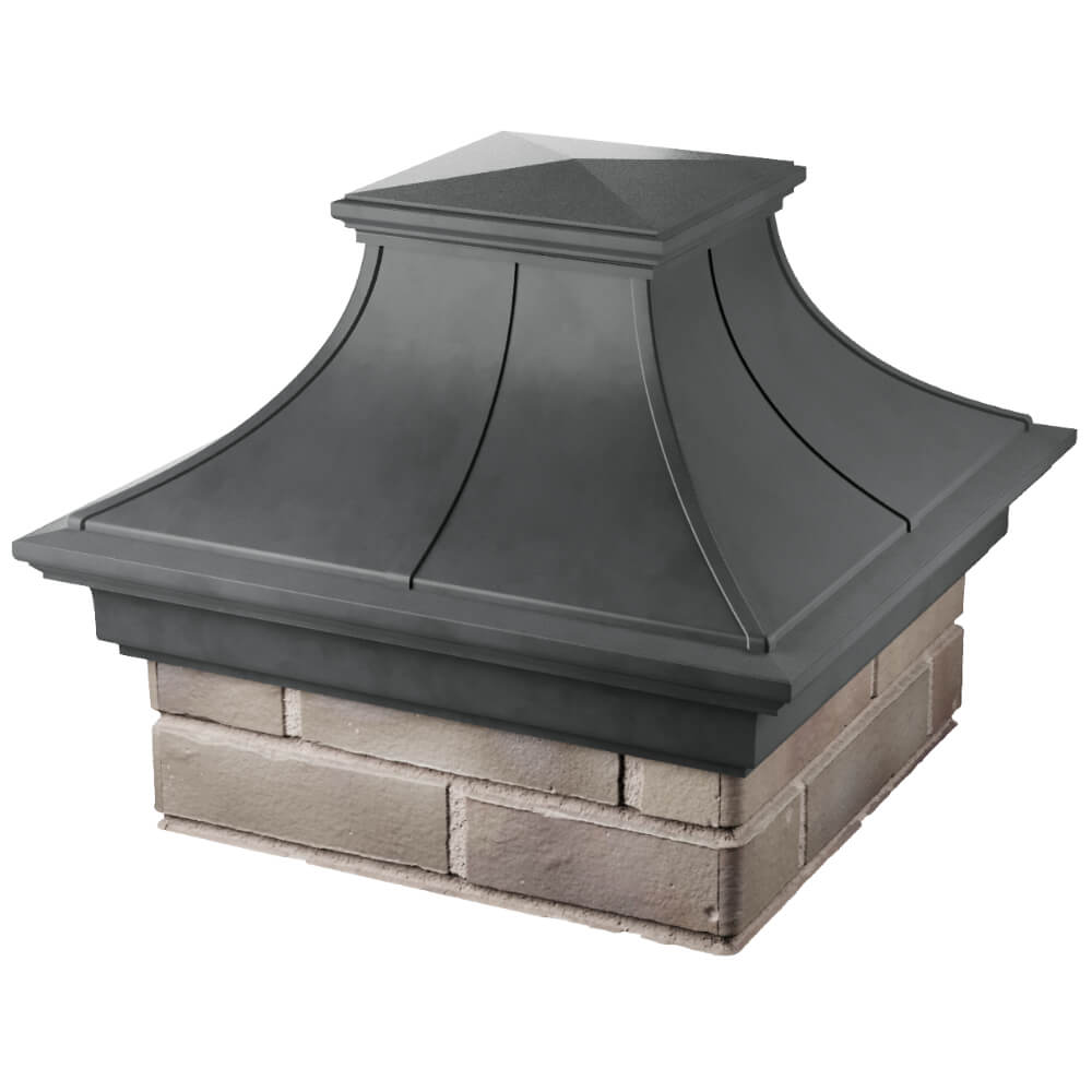 Колпак Zking Монблан Премиум Серый на столб 1.5х1.5 кирпича (385х385мм) в Саранске фото