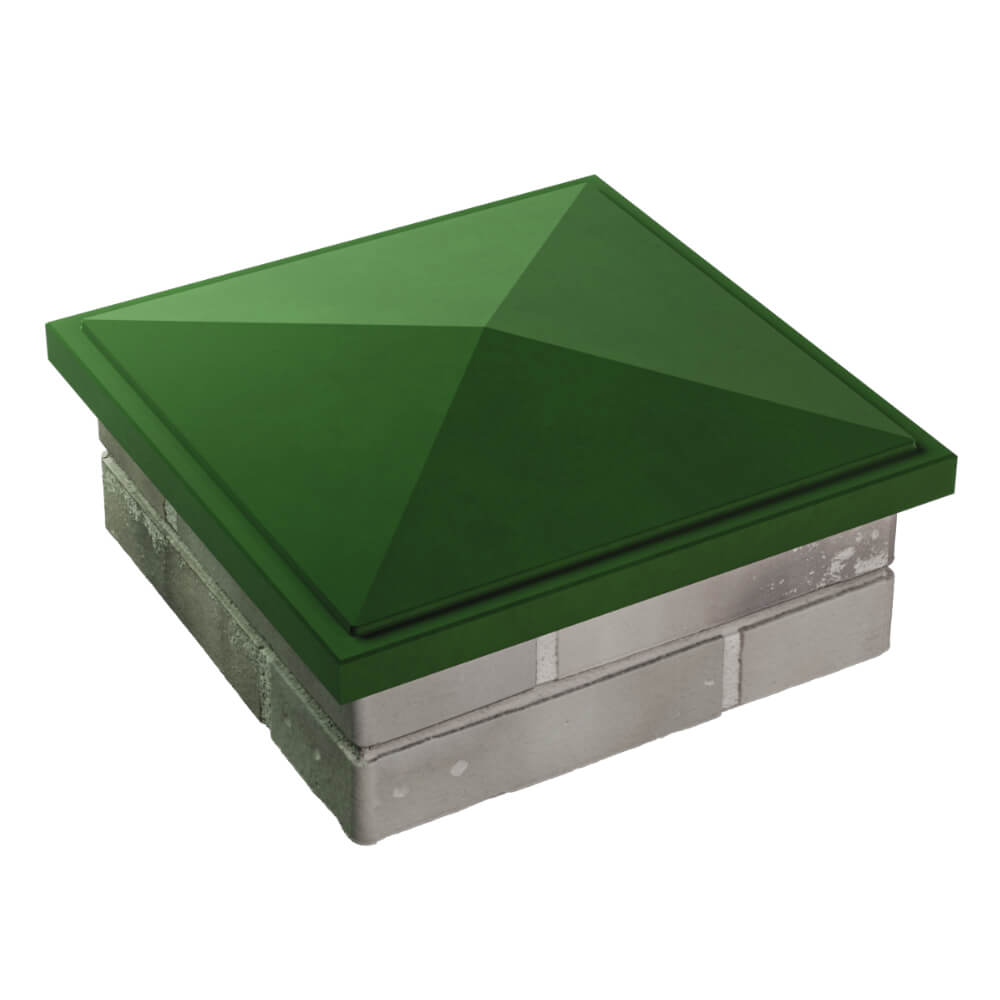 Колпак Zking БонаМоно Зеленый на столб 1.5х1.5 кирпича (385х385, 400х400мм) в Саранске фото