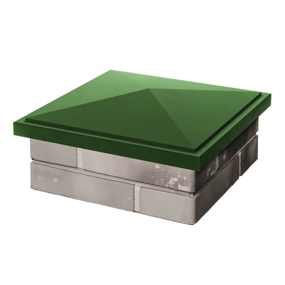 Колпак Zking БонаМоно Зеленый на столб 1.5х1.5 кирпича (385х385, 400х400мм) в Саранске фото