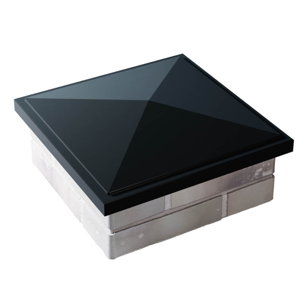 Колпак Zking БонаМоно Черный на столб 1.5х1.5 кирпича (385х385, 400х400мм) в Саранске фото