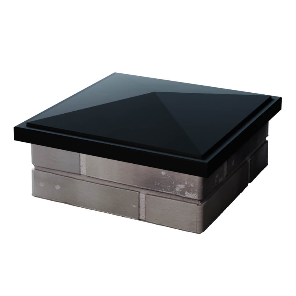 Колпак Zking БонаМоно Черный на столб 1.5х1.5 кирпича (385х385, 400х400мм) в Саранске фото