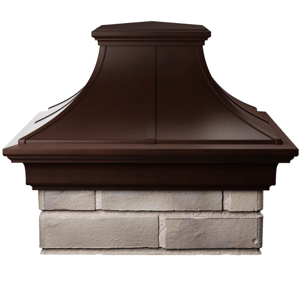 Колпак Zking Монблан Премиум Коричневый на столб 1.5х1.5 кирпича (385х385мм) Саранск фото