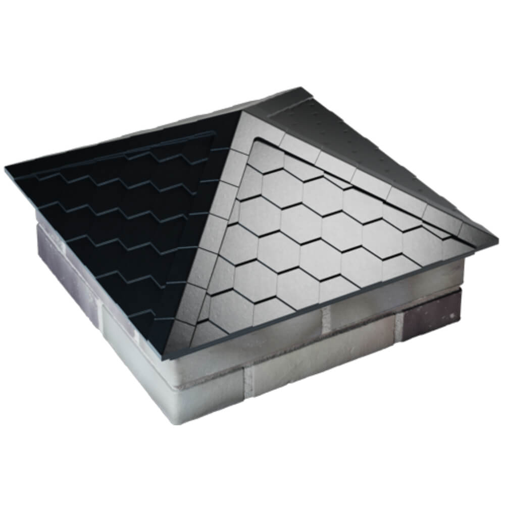 Колпак Zking Эверест Черный на столб 2х2 кирпича (535х535мм) Саранск фото