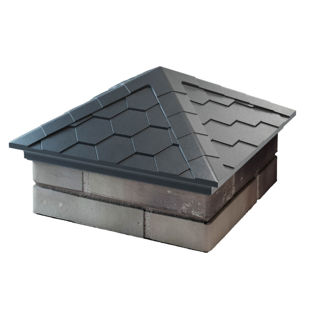 Колпак Zking Эверест Серый на столб 1.5х1.5 кирпича (390х390мм) в Саранске фото