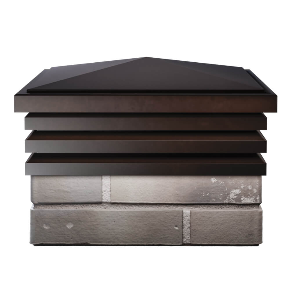 Колпак Zking Бона ХайТек Коричневый на столб 1.5х1.5 кирпича (385х385мм) Саранск фото