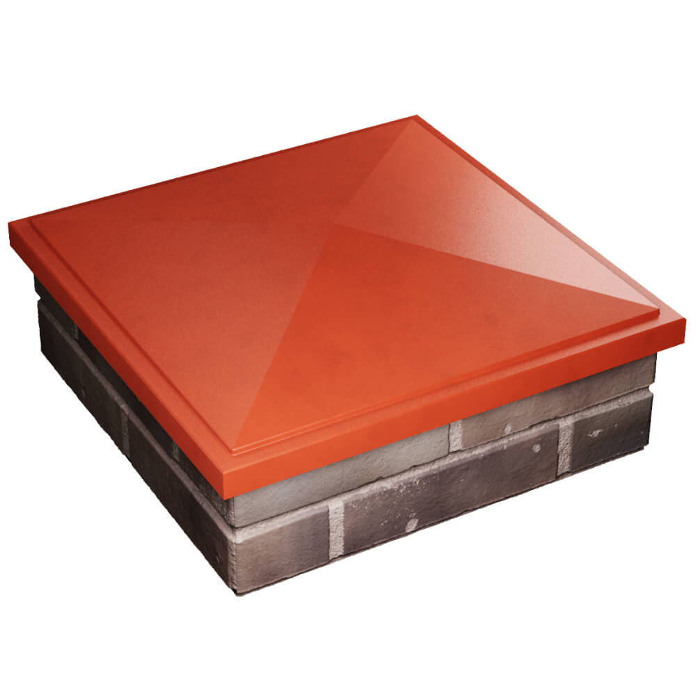 Колпак Zking БонаМоно Красный на столб 2х2 кирпича (515х515, 530х530мм) в Саранске фото